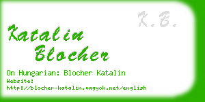 katalin blocher business card